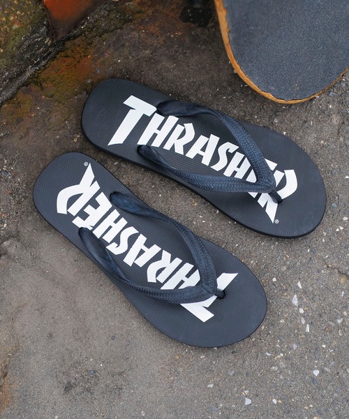 THRASHER（スラッシャー）の「CYAARVO BEACH SANDAL/スラッシャーブランドロゴプリント軽量ピーチサンダル/ビーサン（サンダル・メンズ・ダークグリーン/ブラック・X-LARGE/LARGE/MEDIUM）」の7枚目の写真
