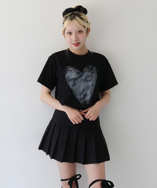 UNIT CHEST(ユニットチェスト)の「【UNIT CHEST】unique unisex T-shirt グランジハートTシャツ(Tシャツ/カットソー・メンズ・ブラック/ホワイト・L/M/S)」の14枚目の写真