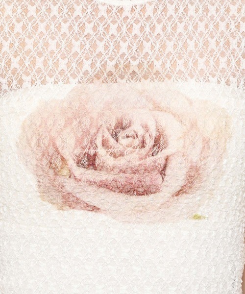 Midnight Move（ミッドナイトムーブ）の「Midnight Move／ローズレースT（Tシャツ/カットソー・レディース・ホワイト・FREE）」の17枚目の写真