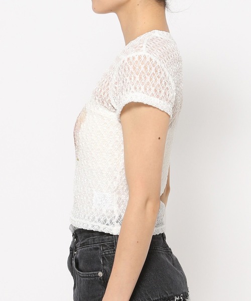 Midnight Move（ミッドナイトムーブ）の「Midnight Move／ローズレースT（Tシャツ/カットソー・レディース・ホワイト・FREE）」の11枚目の写真