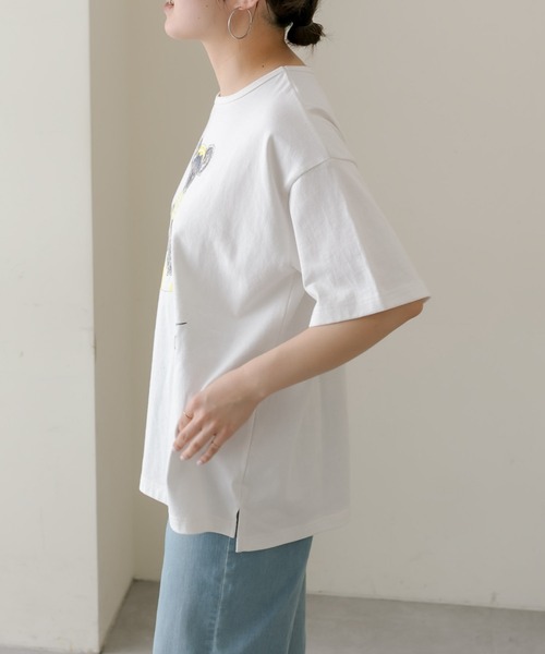 ear PAPILLONNER　イアパピヨネ　ショルダーコンシャス半袖シャツ　白 ear PAPILLONNER（イアパピヨネ）の「ショルダーコンシャス半袖