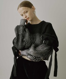 VIOLETTA | 箔プリントバルーンスリーブニット(ニット/セーター)