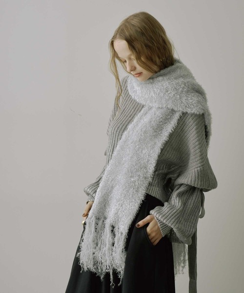 VIOLETTA（ヴィオレッタ）の「箔プリントバルーンスリーブニット（ニット/セーター・レディース・ホワイト/ライトグレー/ブラック/ブルー・FREE）」の22枚目の写真