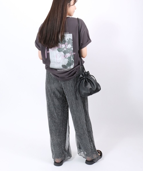 Salong hameu（サロン ハミュー）の「ラメチュールプリーツパンツ/イージーパンツ レディース（その他パンツ・レディース・ブラック/シルバー・M/L）」の21枚目の写真