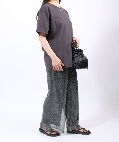 Salong hameu（サロン ハミュー）の「ラメチュールプリーツパンツ/イージーパンツ レディース（その他パンツ・レディース・ブラック/シルバー・M/L）」の22枚目の写真
