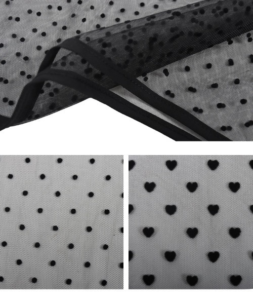 KOBE LETTUCE（コウベレタス）の「フロッキードットチュールパフスリーブプルオーバー（シャツ/ブラウス・レディース・アイボリー系/グレー系/ブラック系/ブラック系1・M）」の11枚目の写真