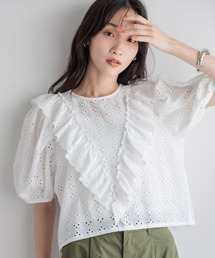 LOWRYS FARM | スカラップレースブラウスＳＳ 136128(シャツ/ブラウス)