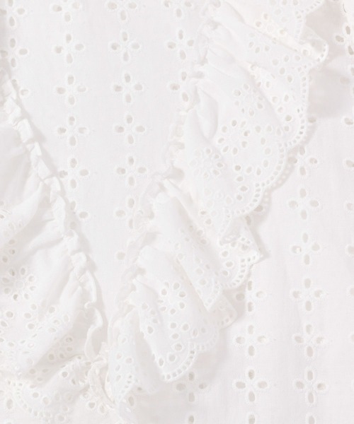 LOWRYS FARM（ローリーズファーム）の「スカラップレースブラウスＳＳ 136128（シャツ/ブラウス・レディース・ブラック/アイボリー・FREE）」の20枚目の写真