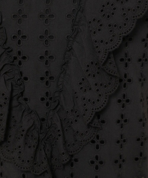 LOWRYS FARM（ローリーズファーム）の「スカラップレースブラウスＳＳ 136128（シャツ/ブラウス・レディース・ブラック/アイボリー・FREE）」の21枚目の写真