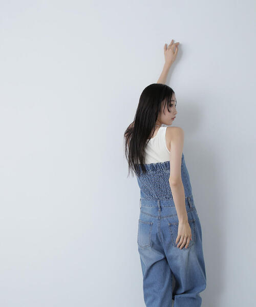 NATURAL BEAUTY BASIC（ナチュラルビューティーベーシック）の「◇ベロアアメスリトップス（タンクトップ・レディース・オフホワイト/ブラック/ベージュ・FREE）」の12枚目の写真