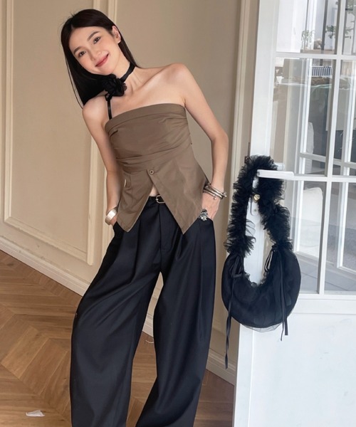 E&C closet…（イーアンドシークローゼット）の「チュールフリルショルダーバッグ（ショルダーバッグ・レディース・アイボリー/グリーン/グレー/ホワイト/ブラック/ピンク・FREE）」の20枚目の写真