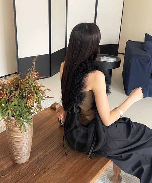 E&C closet…（イーアンドシークローゼット）の「チュールフリルショルダーバッグ（ショルダーバッグ・レディース・アイボリー/グリーン/グレー/ホワイト/ブラック/ピンク・FREE）」の21枚目の写真