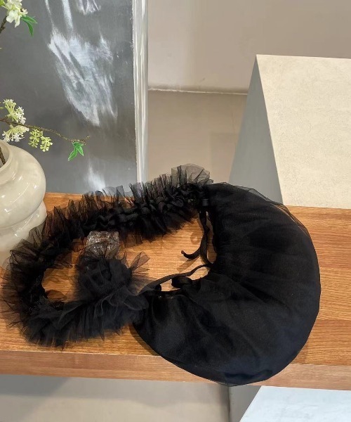 E&C closet…（イーアンドシークローゼット）の「チュールフリルショルダーバッグ（ショルダーバッグ・レディース・アイボリー/グリーン/グレー/ホワイト/ブラック/ピンク・FREE）」の22枚目の写真