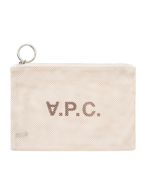 A.P.C.(アーペーセー)の「TROUSSE REBOUND(ポーチ・メンズ・オフホワイト/ブラック・ONESIZE)」の1枚目の写真