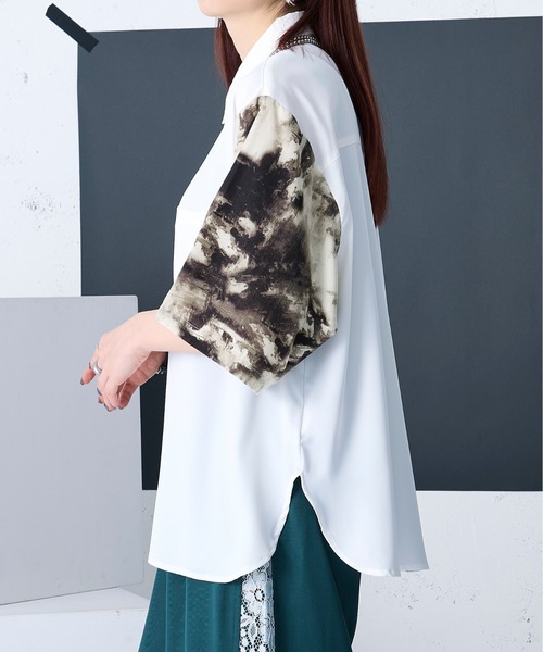 ガラキリカエシャツ（シャツ/ブラウス）｜Ellno Loset（エルノロゼット）