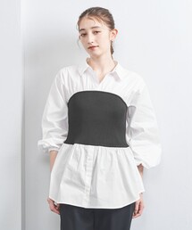 UNITED ARROWS | ニットビスチェ コンビ シャツ(シャツ/ブラウス)