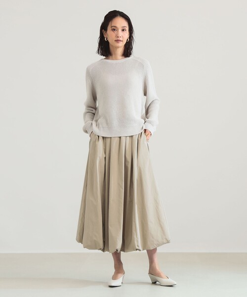 Demi-Luxe BEAMS（デミルクス ビームス）の「バルーン スカート（スカート・レディース・ホワイト/ブラック/ベージュ・36/38）」の21枚目の写真