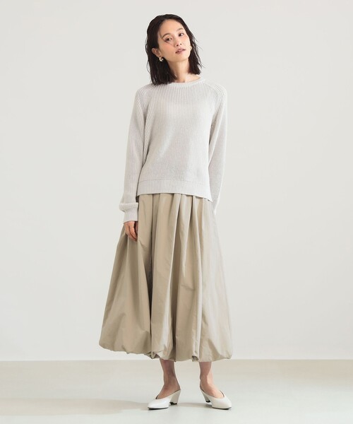 Demi-Luxe BEAMS（デミルクス ビームス）の「バルーン スカート（スカート・レディース・ホワイト/ブラック/ベージュ・36/38）」の22枚目の写真