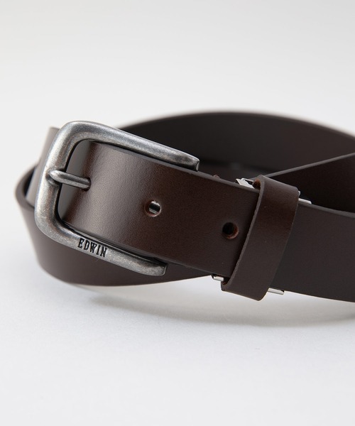 EDWIN(エドウィン)の「【EDWIN/エドウィン】30MM プレーンベルト 牛革(ベルト・メンズ・ブラウン/ダークブラウン/ブラック・FREE)」の3枚目の写真