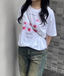 韓国っぽハートデザイン半袖Tシャツ