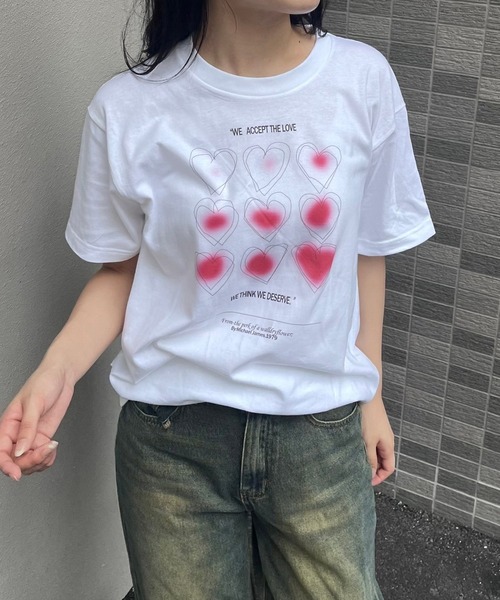 即完売／日本未入荷】aeae ハートロゴ Tシャツ ホワイト