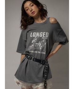 セール】【WEB限定】 LESCALAプリントフレンチスリーブTEE（T