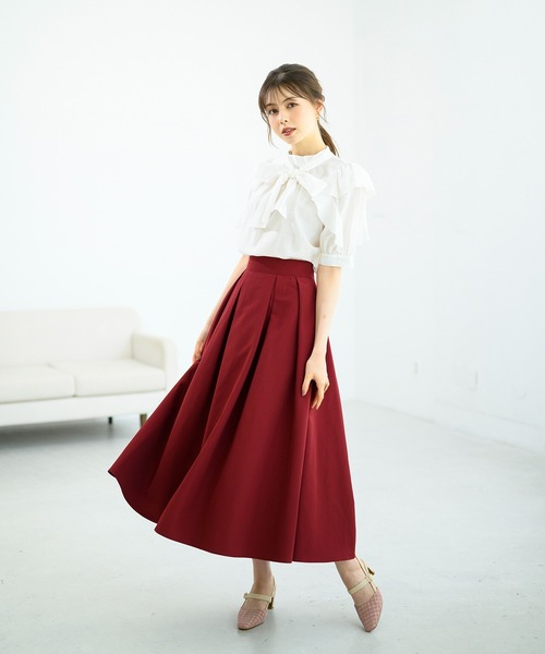 MISCH MASCH（ミッシュマッシュ）の「フリルスリーブブラウス/MM438108（シャツ/ブラウス・レディース・ブラック/ホワイト/ピンク・ﾌﾘ-）」の20枚目の写真