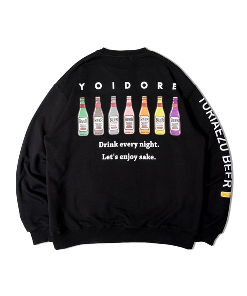 酒飲倶楽部　スウェット JAPAN寿司酒クルーネックスウェット YOIDORE 844504 酔いどれ