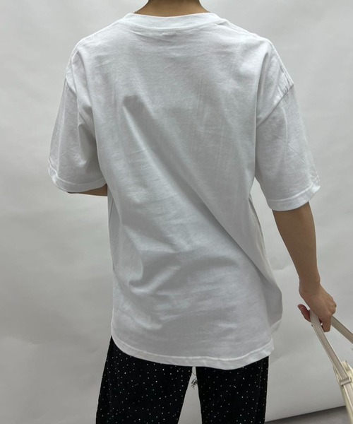 mebole（メボレ）の「イラストプリントTシャツ（Tシャツ/カットソー・レディース・オートミール/ネイビー/ホワイト・FREE）」の21枚目の写真