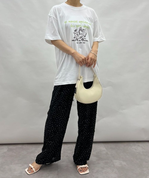 mebole（メボレ）の「イラストプリントTシャツ（Tシャツ/カットソー・レディース・オートミール/ネイビー/ホワイト・FREE）」の22枚目の写真