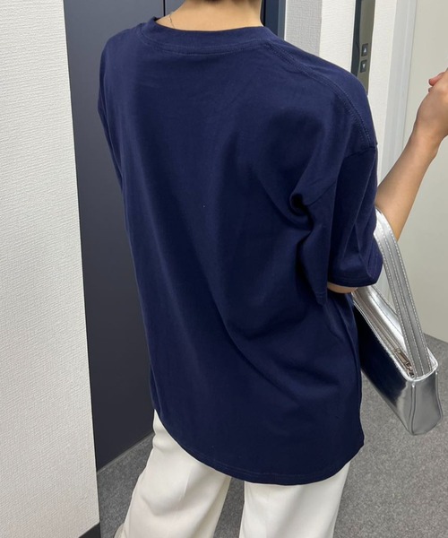 mebole（メボレ）の「イラストプリントTシャツ（Tシャツ/カットソー・レディース・オートミール/ネイビー/ホワイト・FREE）」の14枚目の写真