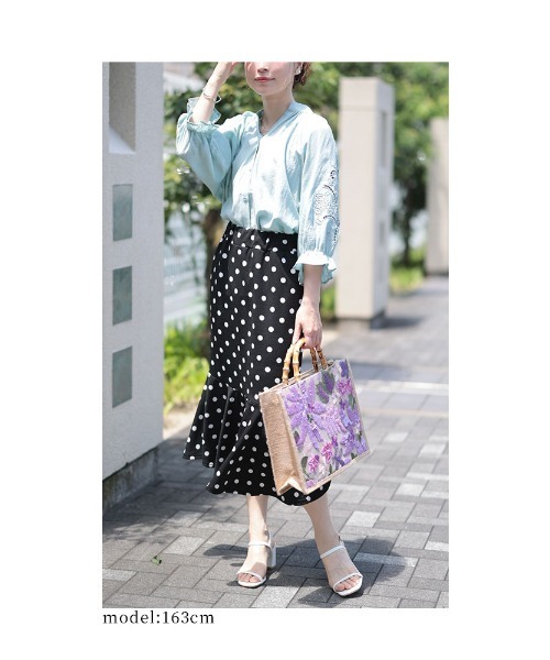 Sawa a la mode(サワアラモード)の「刺繍レースブラウス(シャツ/ブラウス・レディース・グリーン/ブラック・FREE)」の10枚目の写真
