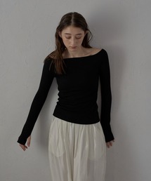 MINERTE(ミネルテ)の【MINERTE】glitter off shoulder tops / ラメオフショルプルオーバー(Tシャツ/カットソー)