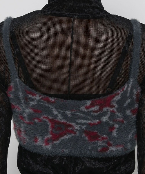 HARE(ハレ)の「シャギーガラニットビスチェ(HARE)(ベスト・レディース・レッド/ライトグレー・FREE)」の18枚目の写真