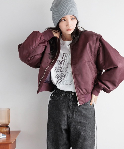 LOWRYS FARM(ローリーズファーム)の「2WAYベストMA1 133583(MA-1・レディース・ネイビー/カーキ/レッド・FREE)」の8枚目の写真