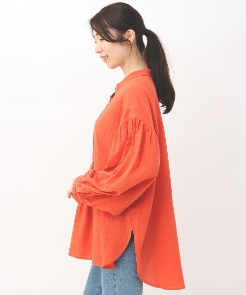 ブラウス シャツ チロリーコットンブラウス「大きいサイズ」 レディース チロリーコットンブラウス【大きいサイズ】（シャツ/ブラウス
