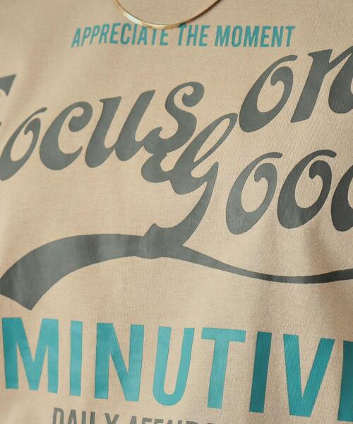 Cutie Blonde（キューティーブロンド）の「◆【洗える】ロゴデザインでこなれ見え フリルスリーブTシャツ（Tシャツ/カットソー・レディース・ブルー系/ホワイト系その他/チャコールグレー/ベージュ系1・03/02/04）」の12枚目の写真