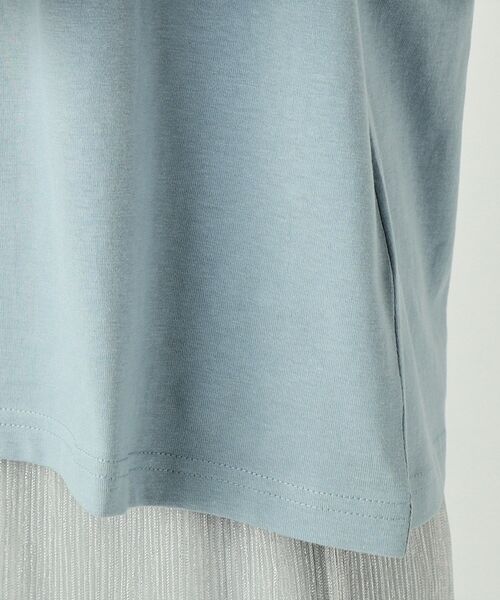 Cutie Blonde（キューティーブロンド）の「◆【洗える】ロゴデザインでこなれ見え フリルスリーブTシャツ（Tシャツ/カットソー・レディース・ブルー系/ホワイト系その他/チャコールグレー/ベージュ系1・03/02/04）」の8枚目の写真