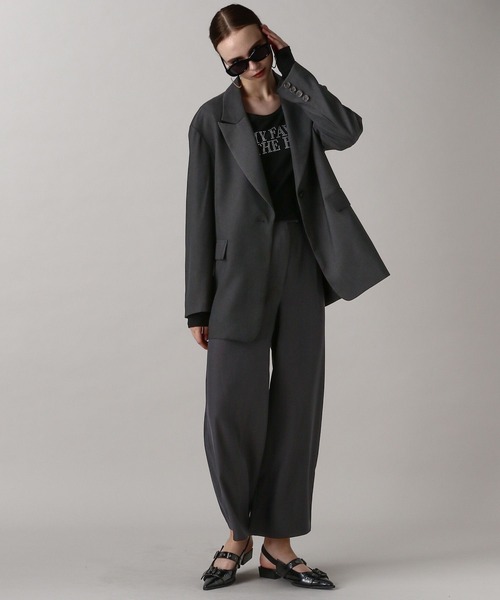 FOREVER 21（フォーエバー トゥエンティーワン）の「【2024FW】ビッグジャケット（テーラードジャケット・レディース・ストライプ/グレー・FREE）」の11枚目の写真