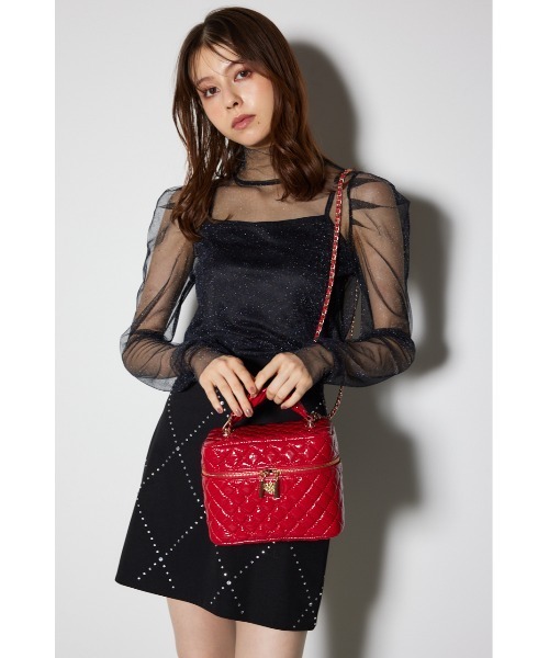 rienda（リエンダ）の「エナメルバニティーバッグ（ショルダーバッグ・レディース・ブラック/ピンクゴールド/レッド・FREE）」の18枚目の写真