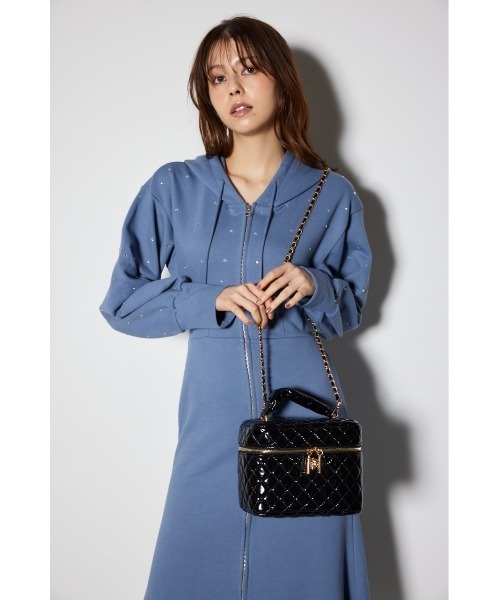 rienda（リエンダ）の「エナメルバニティーバッグ（ショルダーバッグ・レディース・ブラック/ピンクゴールド/レッド・FREE）」の8枚目の写真