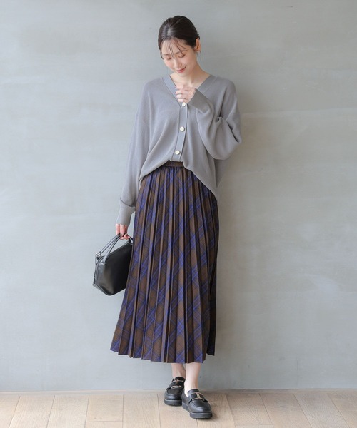 GLOBAL WORK（グローバルワーク）の「お手入れらくらくプリーツスカート/115671（スカート・レディース・ブラック/ブラウン系その他5/ネイビー系5/グレー系その他5/モカ/グリーン系その他5/グレー・REGULER/SHORT）」の18枚目の写真