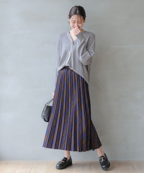 GLOBAL WORK（グローバルワーク）の「お手入れらくらくプリーツスカート/115671（スカート・レディース・ブラック/ブラウン系その他5/ネイビー系5/グレー系その他5/モカ/グリーン系その他5/グレー・REGULER/SHORT）」の19枚目の写真