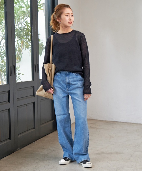 シアーポロシャツニットプルオーバー ETRE TOKYO(エトレトウキョウ