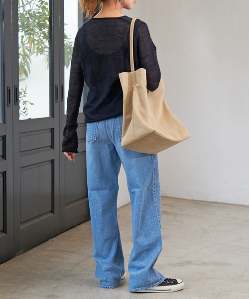 Spick & Span（スピックアンドスパン）の「キッドモヘヤMIX シアーニットプルオーバー（ニット/セーター・レディース・チャコールグレー/ネイビー・FREE）」の10枚目の写真