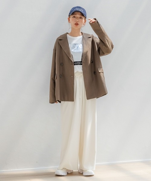 LAKOLE(ラコレ)の「アソートダブルジャケット / 142581(テーラードジャケット・レディース・ブラック/カーキ/ブラウン/ベージュ・SMALL/MEDIUM)」の9枚目の写真