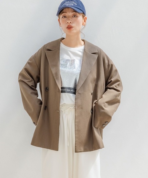 LAKOLE(ラコレ)の「アソートダブルジャケット / 142581(テーラードジャケット・レディース・ブラック/カーキ/ブラウン/ベージュ・SMALL/MEDIUM)」の14枚目の写真