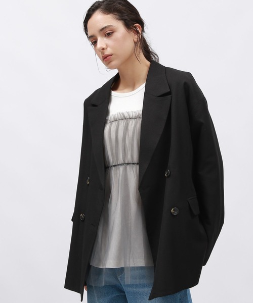 LAKOLE(ラコレ)の「アソートダブルジャケット / 142581(テーラードジャケット・レディース・ブラック/カーキ/ブラウン/ベージュ・SMALL/MEDIUM)」の19枚目の写真