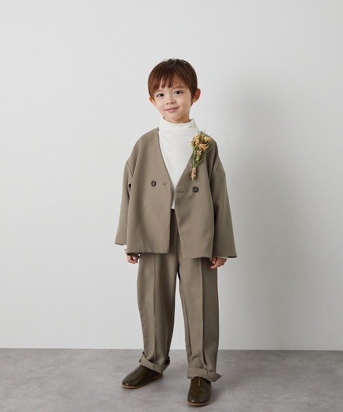 riziere（リジェール）の「ノーカラージャケットセットアップ（裏地