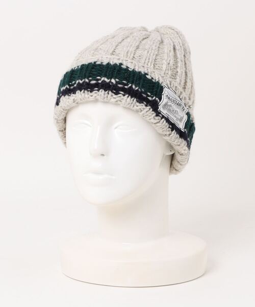 salle de bal（サルデバル）の「2ライン ニット ワッチキャップ（ニットキャップ/ビーニー・レディース・ネイビー系1/グレー系/ホワイト系1/ホワイト系2・FREE）」の2枚目の写真